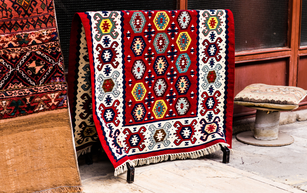 Drying oriental rug