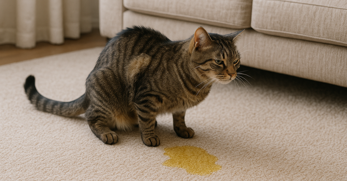Cat pee on carpet